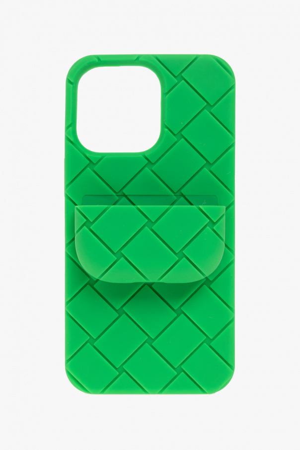 Bottega Veneta leather 35mm kitten heel stretch mules - Extension-fmedShops  Spain - Green iPhone 13 Pro case with AirPods holder Bottega Veneta